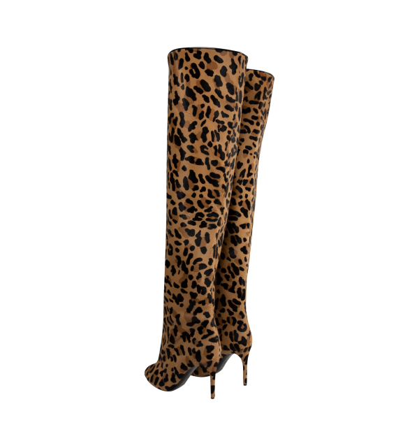 DECOLLETE CUISSARDES IN LEOPARD HAIRCALF (WOMENS) Hot on Sale