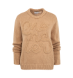 Embroidered Logo Cotton Sweater (Womens) For Cheap