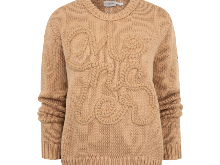 Embroidered Logo Cotton Sweater (Womens) For Cheap