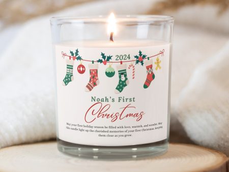 Baby s First Christmas Personalized Christmas Candles Supply