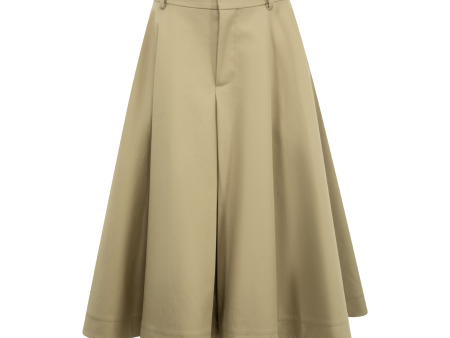 Pleated Midi Skirt (Womens) Fashion