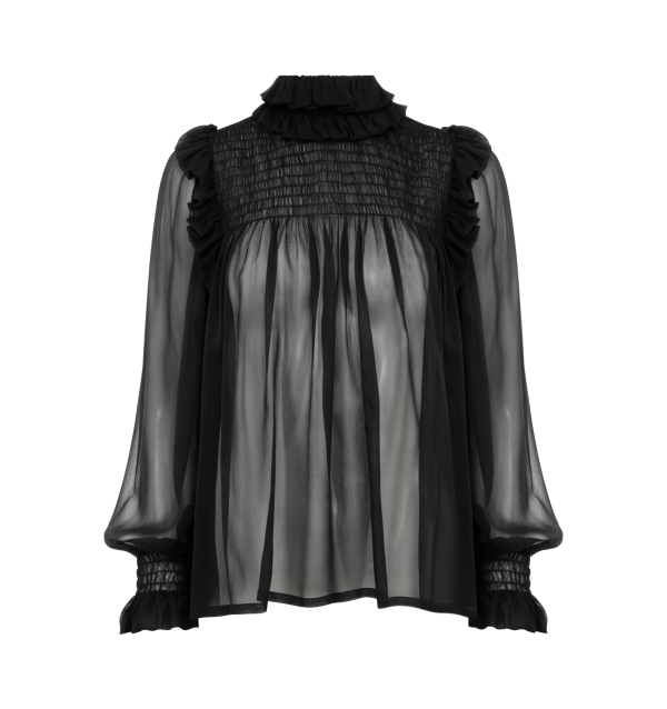 SHEER SILK BLOUSE (WOMENS) Online now