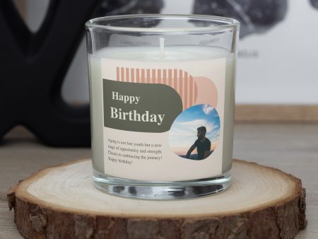 Birthday Gift Personalized Photo Geographic Candle Online now