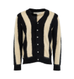 Fuzzy Striped Cardigan (Mens) For Cheap