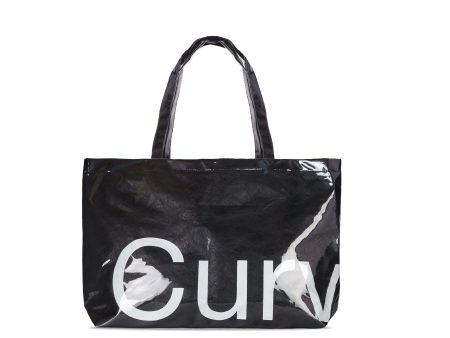 LARGE BLACK CURVES TYVEK TOTE Fashion