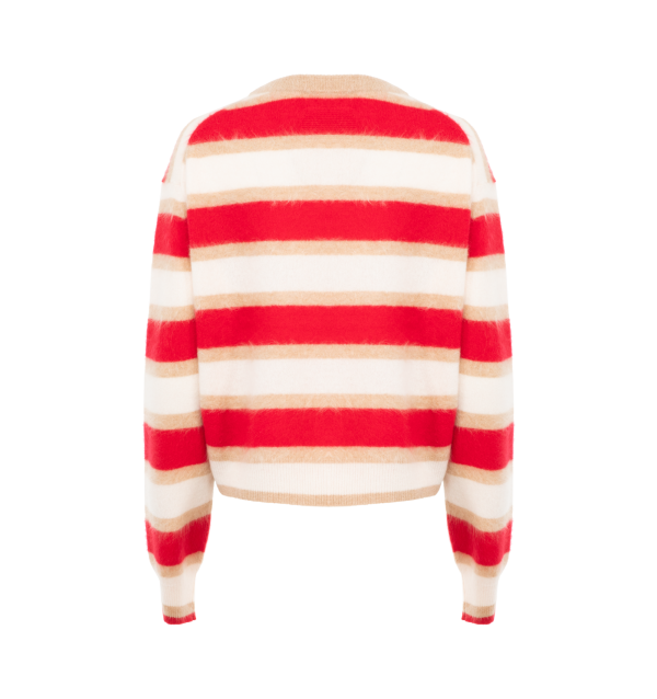 GRIZZLY STRIPE CASHMERE CREW (WOMENS) For Cheap