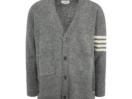 Irish Wool 4-Bar V Neck Cardigan (Mens) on Sale