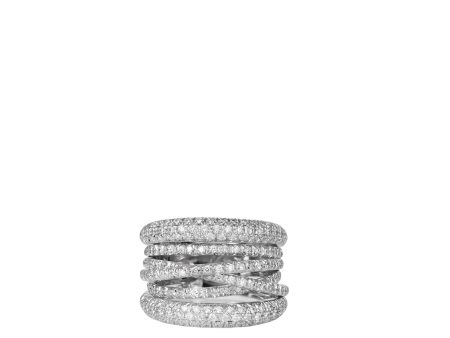 SCRIBBLE RING 18K WHITE GOLD DIAMOND .96CT, SIZE 7 Online Hot Sale