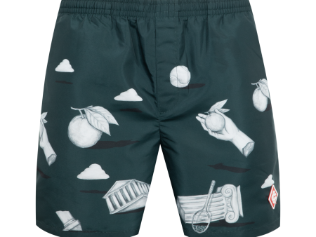 Ancients Printed Swim Trunks (Mens) Hot on Sale