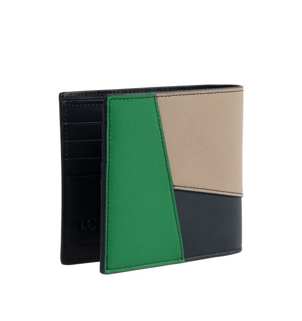 TRI-COLOR PUZZLE EDGE BIFOLD WALLET Online