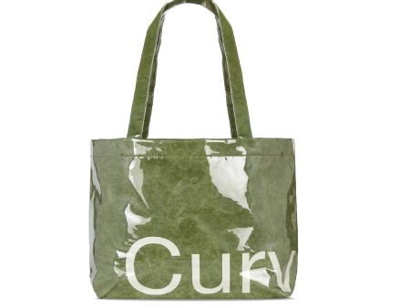 SMALL OLIVE CURVES TYVEK TOTE Discount