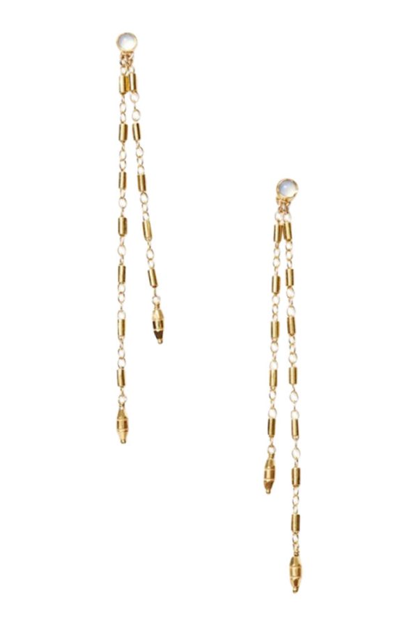 Chan Luu Dangle Earrings in Yellow Gold Online Sale