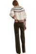 Nili Lotan Alena Sweater in Oatmeal Fairisle Online