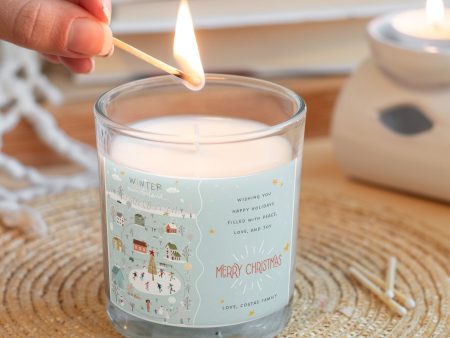 Winter Wonderland Christmas Personalized Photo Candles Hot on Sale