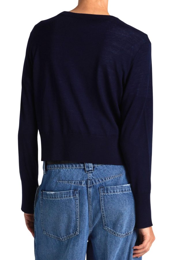 Saint Art Elodie Layered Crewneck Sweater in Navy Supply