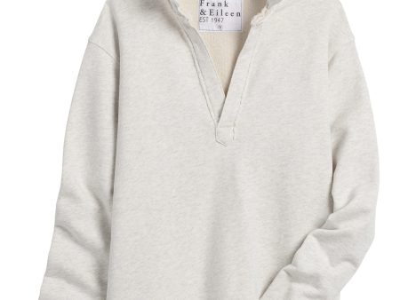 Frank & Eileen Patrick Popover Henley in Light Heather Gray Melange Online Hot Sale