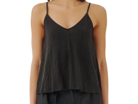 ATM Slub Jersey Exposed Seam Tank in Black on Sale