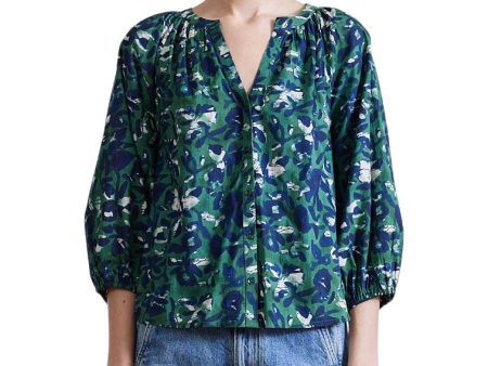 Apiece Apart Mitte Top in Aqua Di Fiore Green For Discount