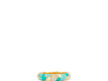 AEGEAN RING WITH ENAMEL AND DIAMONDS For Discount