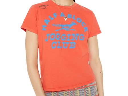 MOTHER Denim The Goodie Goodie Tshirt in Half A Block Jogging Club on Sale