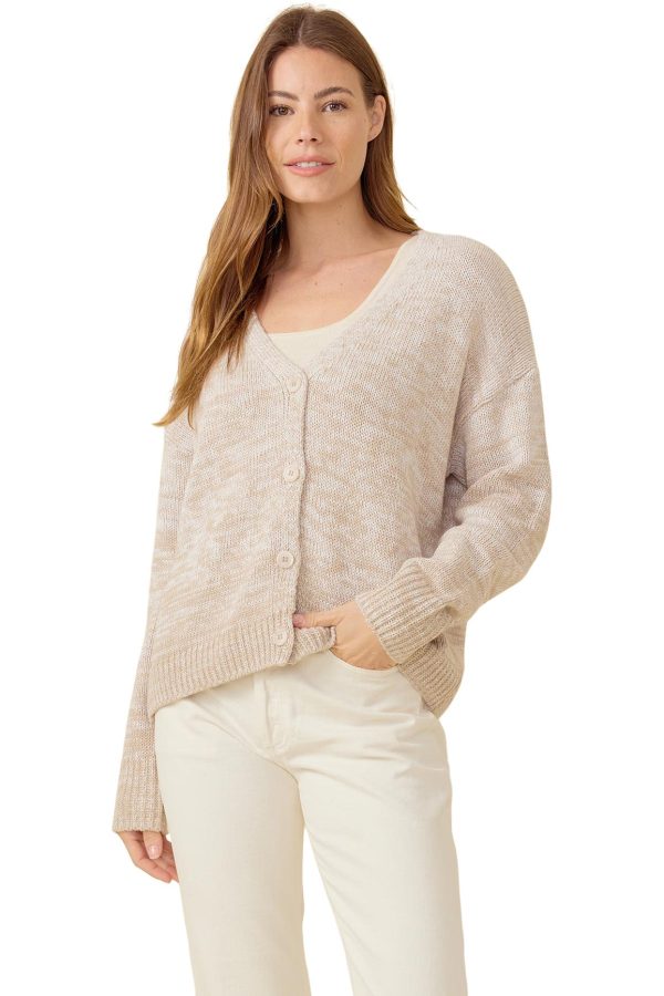 One Grey Day Victoria Cardigan in Ivory Combo Supply