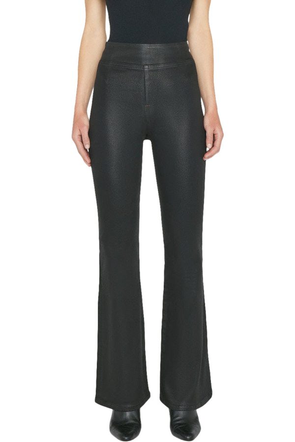 Frame Denim Jetset Flare in Noir Coated Online Hot Sale