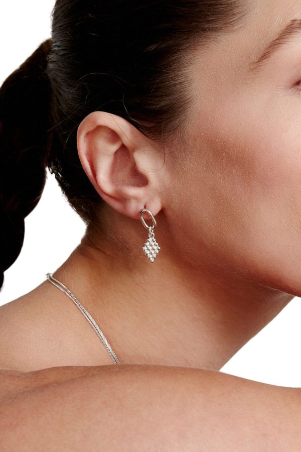 Chan Luu Diamond Shaped Earrings in Silver For Cheap