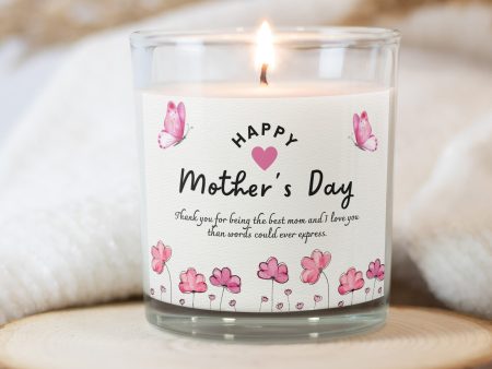 Personalised Butterflies and Flowers Candle - Personalized Gifts Online Hot Sale