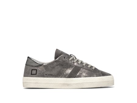 D.A.T.E. Hill Low Stardust Sneakers in Metal Gun Cheap