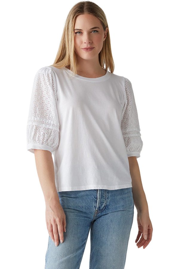 Michael Stars Maisie Eyelet Top Online Sale