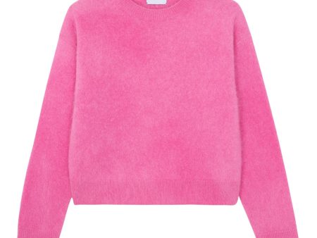 Kujten Loty Crewneck Sweater in Fuchsia on Sale