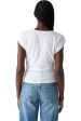 Michael Stars Joni Power Shoulder Tee in White Cheap