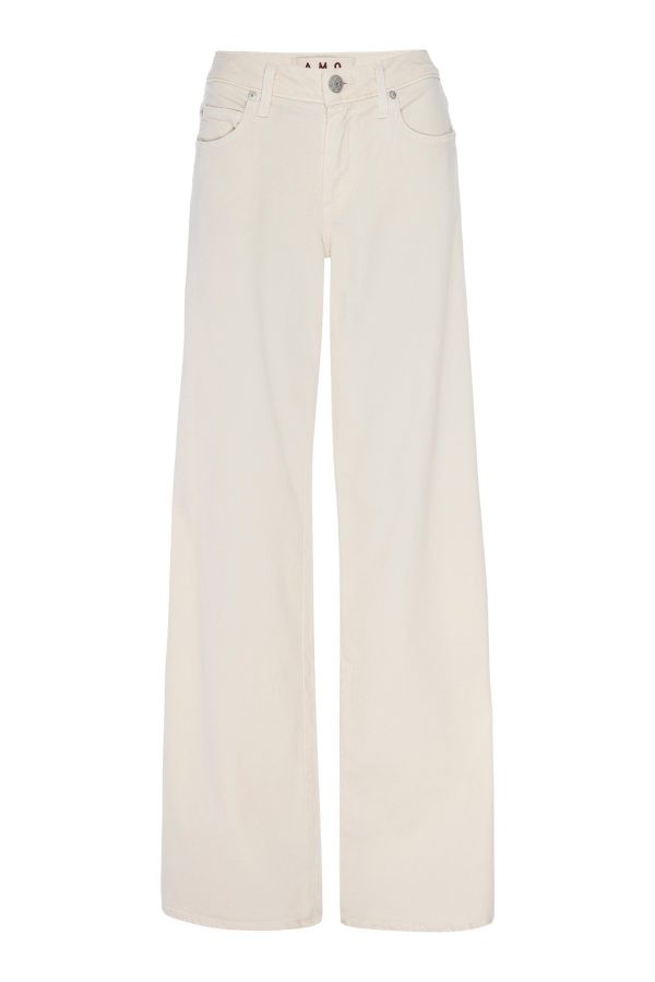 AMO Denim Sabine Wide Leg in Bone Online now