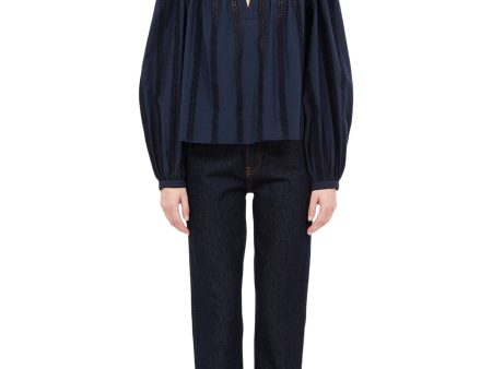 Ulla Johnson Rowan Blouse in Midnight Online