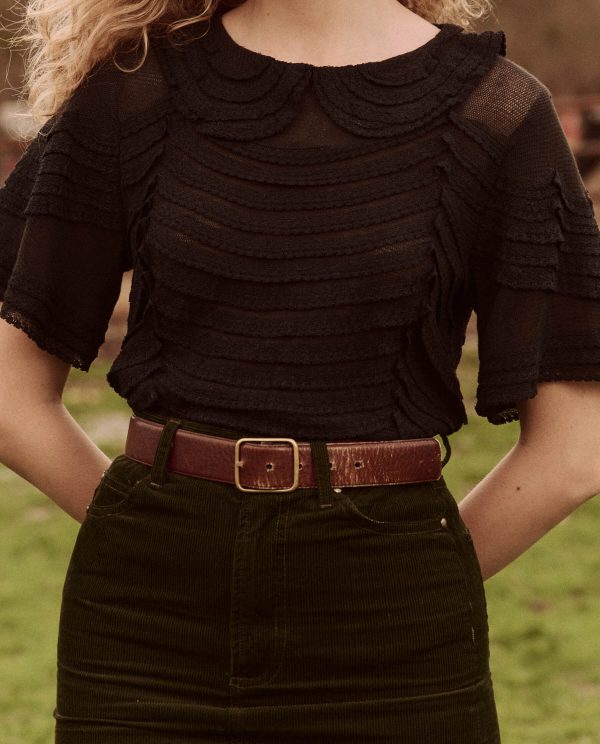 The Great Rosebud Top in Black Sale