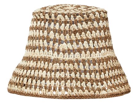 Loeffler Randall Jocelyn Raffia Hat in Brown Natural For Sale