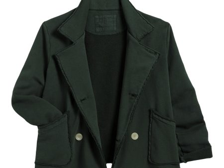 Frank & Eileen Mini Belfast Crop Peacoat in Evergreen Discount