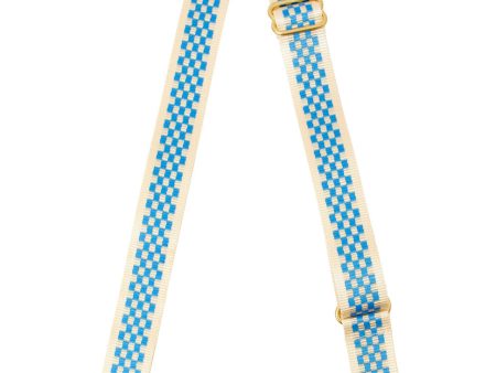 Clare V. Adjustable Strap in Cobalt & Cream Webbing Hot on Sale