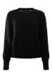 Repeat Cashmere Organic Cashmere Crewneck in Black Hot on Sale