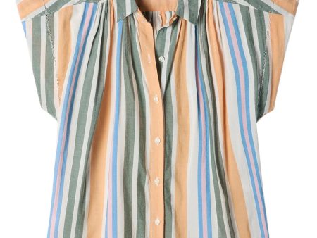 Trovata Birds of Paradis Della Shirt in Antibbes Stripe For Sale