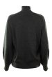 Repeat Cashmere Frilled Edge Mock Neck in Charcoal Supply