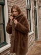 Repeat Cashmere Faux Fur Coat in Coffee Fashion