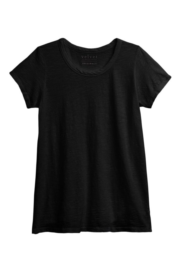 Velvet Tilly Cotton Slub Short Sleeve Crewneck T-shirt For Cheap