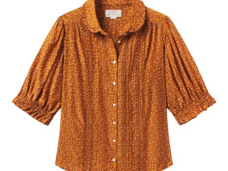 Trovata Birds of Paradis Gemma Blouse in Pecan Ditsy Online now