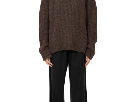 One Grey Day Polly Cashmere Pullover in Coffee Fashion