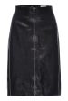 Frame Denim Seam Detail Leather Skirt in Black Hot on Sale