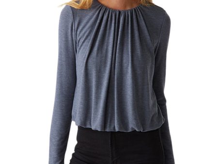 Michael Stars Sona Long Sleeve Top in Heather Nocturnal Cheap