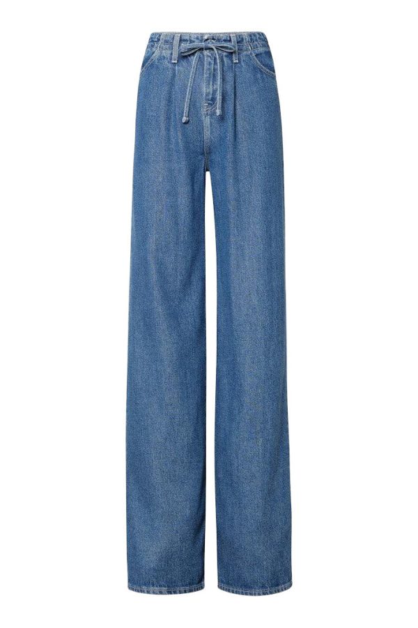 Frame Denim Drawstring Wide Leg 
in Ghost Sale