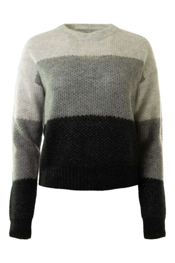 Autumn Cashmere Color Block Honeycomb Crew Online Hot Sale