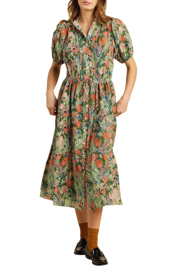 Trovata Birds of Paradis Hildie Dress in Tranquil Mist For Sale